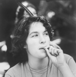 Mountain Girl toking.
